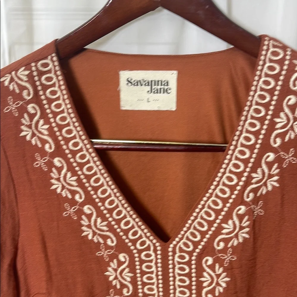 New Savanna Jane - Boho Style Dress with embroidery size L - Picture 3 of 7